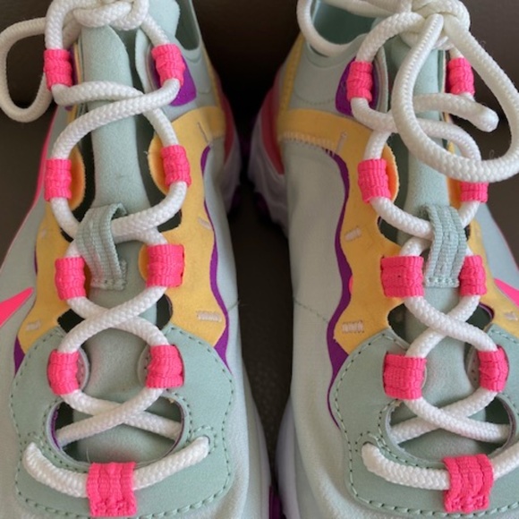 Nike React Element 55 sneakers running shoes US 7 Pistachio Frost - like NEW - Picture 10 of 16